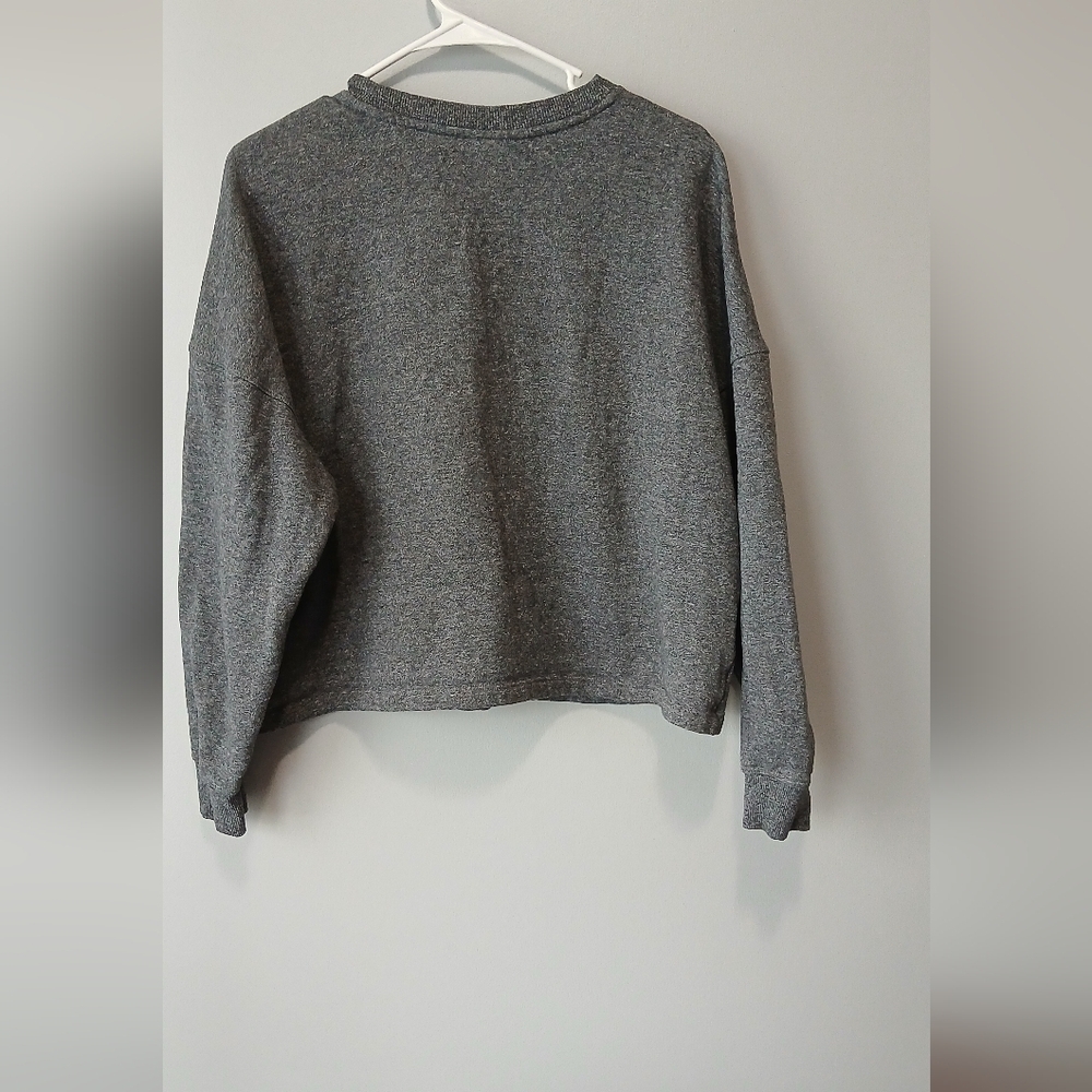 Calvin Klein Oversized Cropped Sweatshirt Womens Medium Cozy Casual - Picture 4 of 4